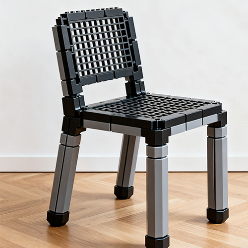 Chaises de meubles moulées par injection