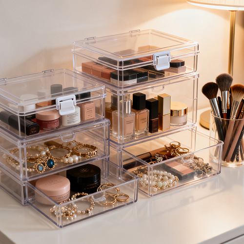 Mallette de rangement transparente pour service de moulage par injection