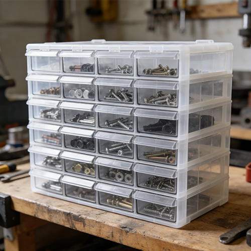 Boîtes à tiroirs de rangement de pièces, moulage en plastique