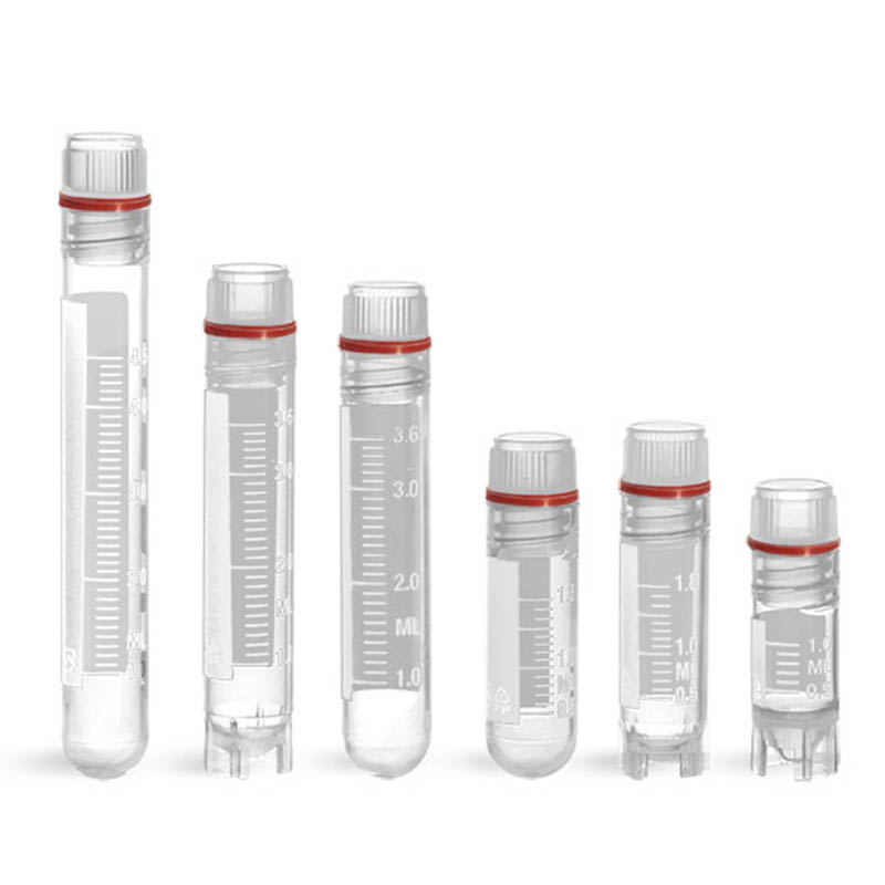 Flacons cryogéniques en plastique moulures